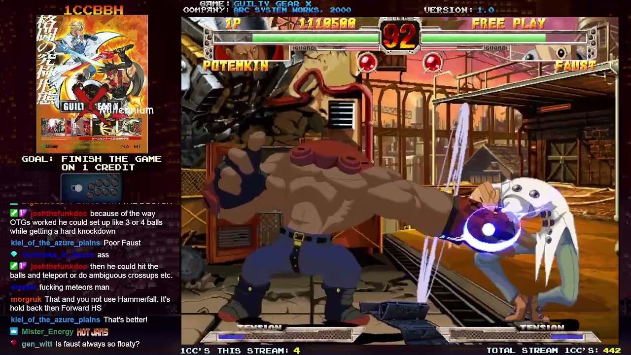1CCBBH - 443. Guilty Gear X (Potemkin, 1 Credit Clear)