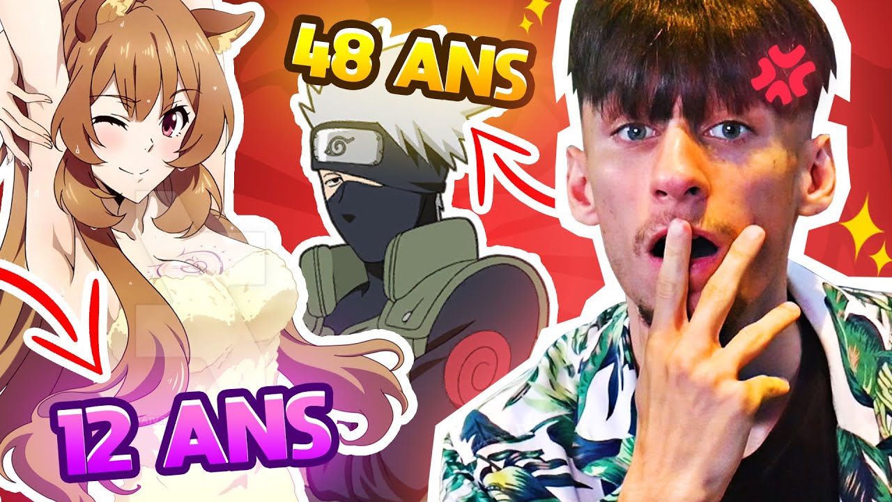 L'AGE BIZARRE DES PERSONNAGES D'ANIMÉS ! (Kakashi, Raphtalia, Jotaro, Livai,...)