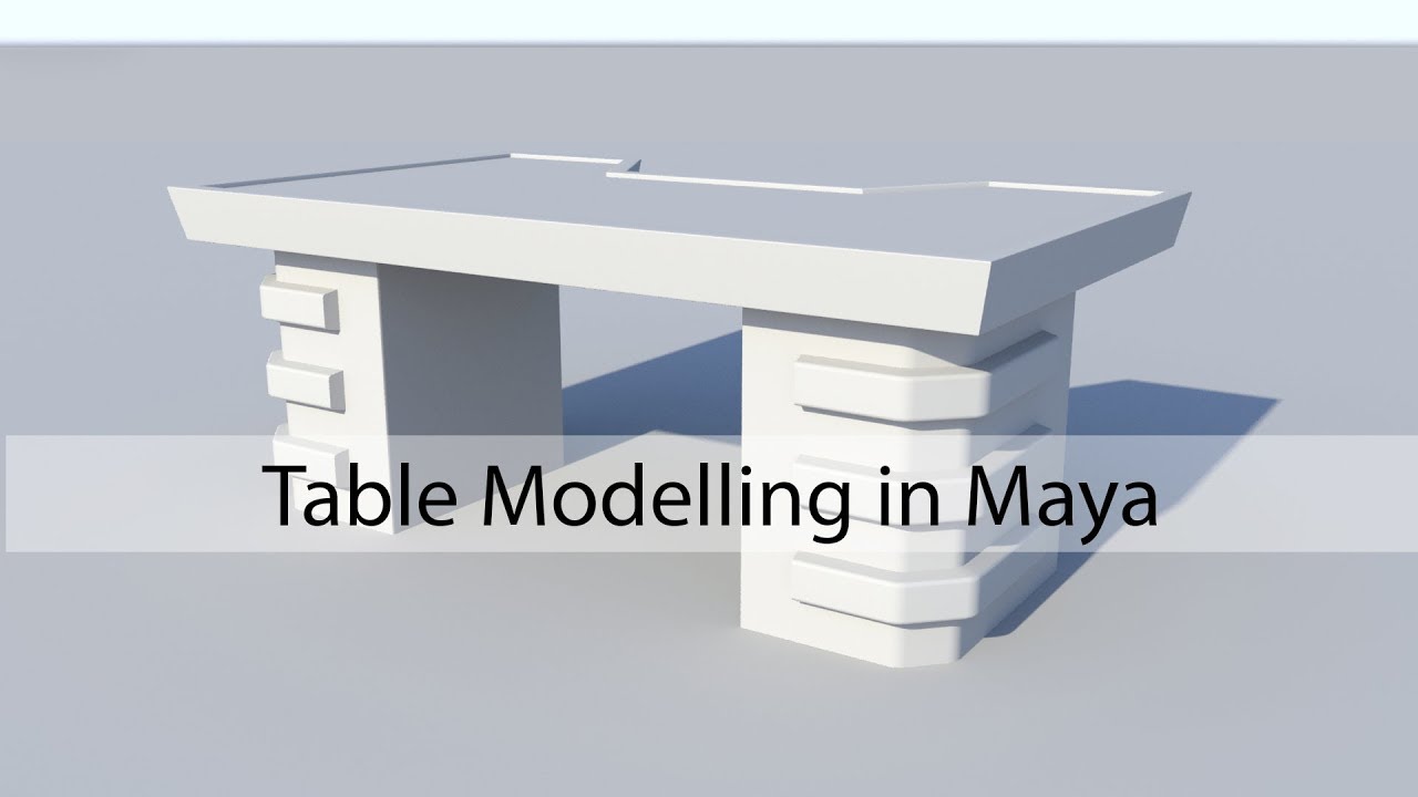 Maya Modelling - Simple Sci-Fi Table Modelling Tutorial in Autodesk Maya 2017 | Maya Prop Modelling