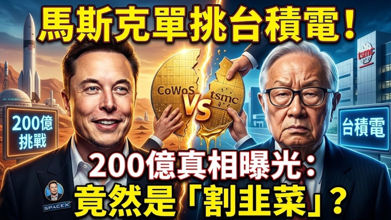 馬斯克瘋了？開價200億挑戰台積電！真相揭曉：竟然是為了「割韭菜」？