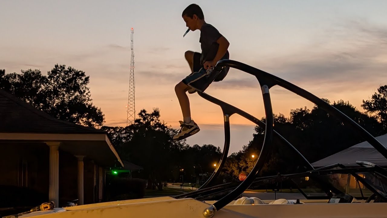 1990 Glastron Boat Restoration, Part 4: Big Air Tower & Bimini Install