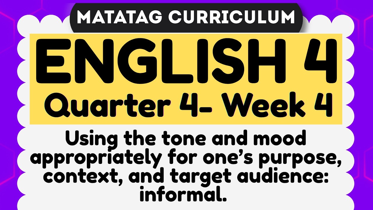 English 4 Quarter 4 Week 4 MATATAG Curriculum