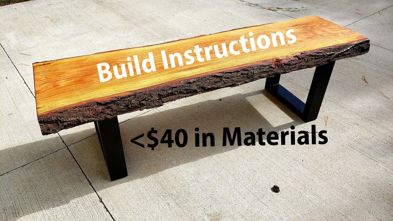 ✅ How to Make a Live Edge Wood Bench