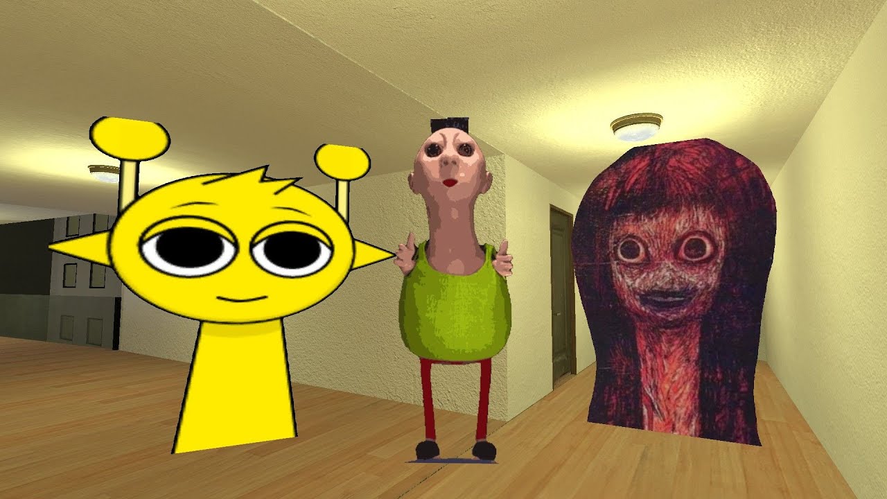 Tomino Hamood And Sprunki In The Hotel Room Nextbots Garry's Mod #nextbotgmod