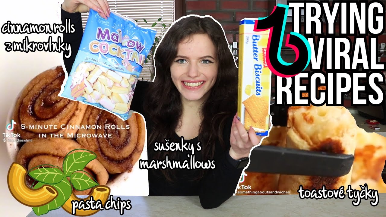 ZKOUŠÍM další TIKTOK RECEPTY! | Cinnamon rolls, pasta chips, bread sticks,... | Just Justýna