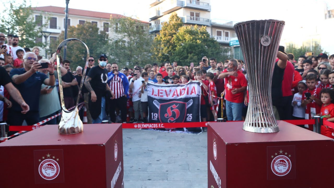 Στη Λιβαδειά υποδέχθηκαν​ τα δύο Ευρωπαϊκά τρόπαια του Θρύλου!