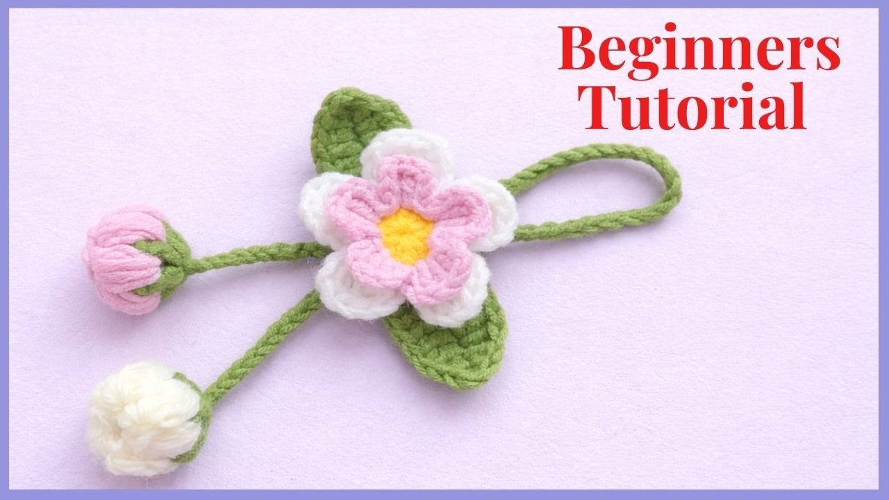 Easy Crochet Flower Keychain 🌸 for Beginners