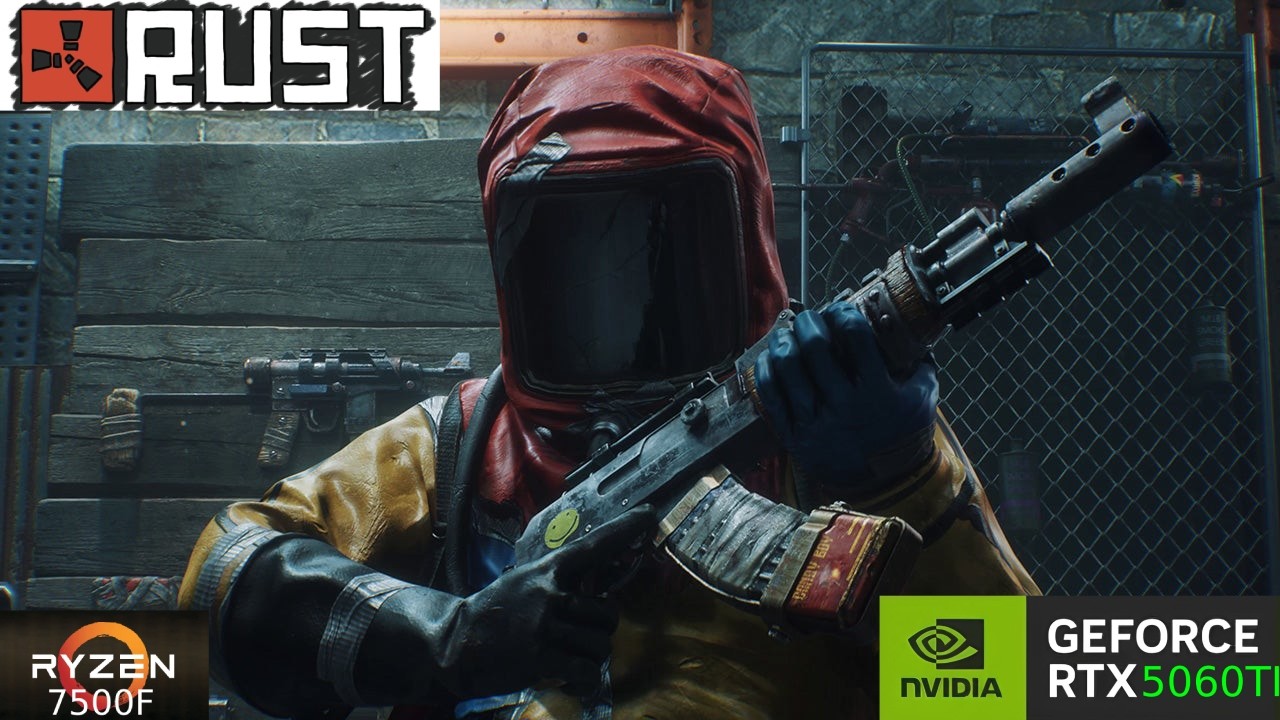 Rust - Ryzen 5 7500F + RTX 5060TI 16GB - Almost Ultra Settings - 1080p