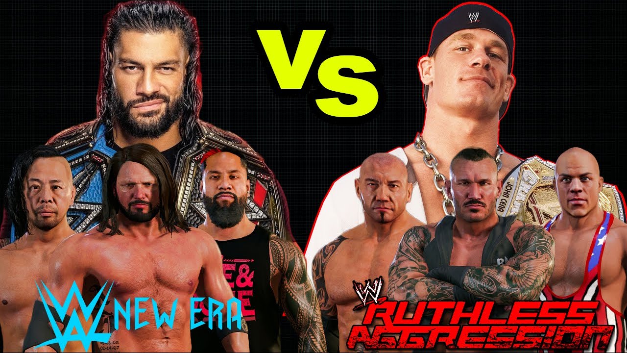 WWE 2K22 Ruthless Aggression Vs New Generation Gameplay