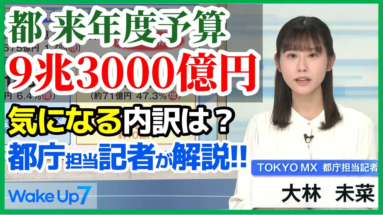 【過去最大9兆3000億】東京都 来年度予算の内訳とは？ 担当記者が解説します【WakeUp7】