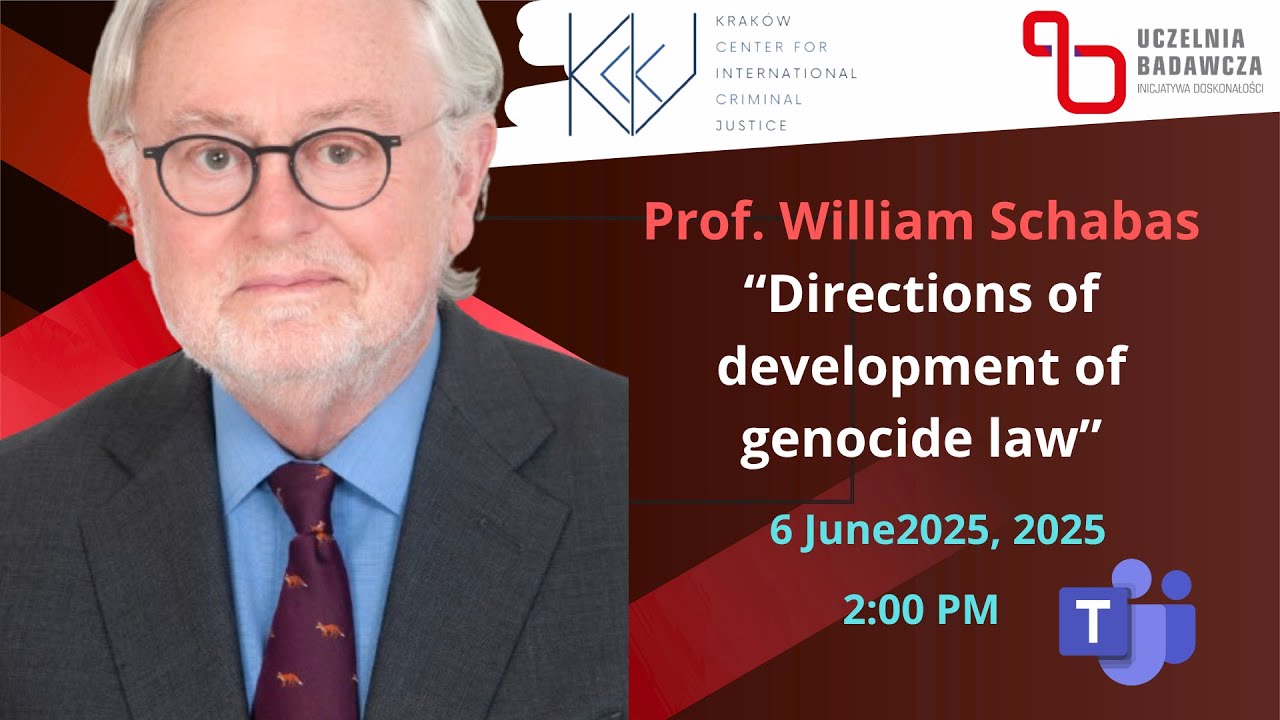 Lecture by Professor William Schabas - 4.06.2025 