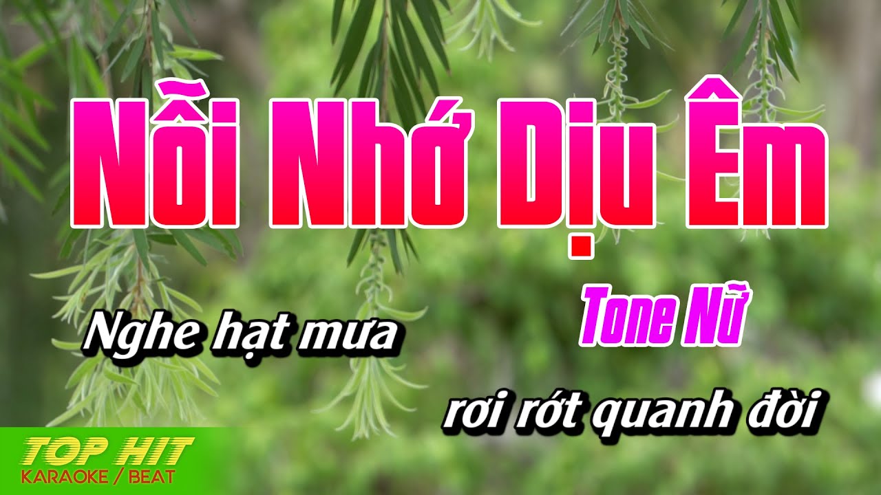 Nỗi Nhớ Dịu Em Karaoke Tone Nữ Fm | Beat Phối Nhạc Sống Mới Chuẩn TOP HIT KARAOKE