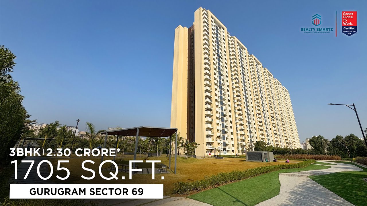 Ready to Move 3 BHK in Sector 69 Gurgaon | 1705 Sq Ft | Starting ₹2.30 Cr Onwards 😮 | Code - 014
