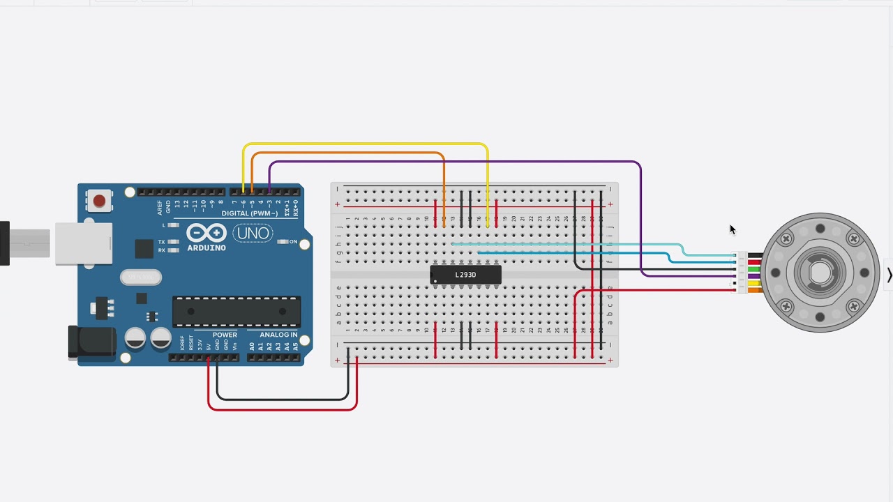 Tinkercad: tutorial dc motor with rotary encoder