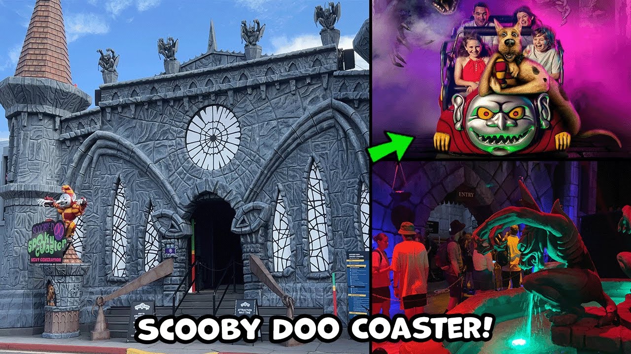 Scooby Doo Spooky Coaster at Movie World | Off-Ride, Queue, Gift Shop & More!