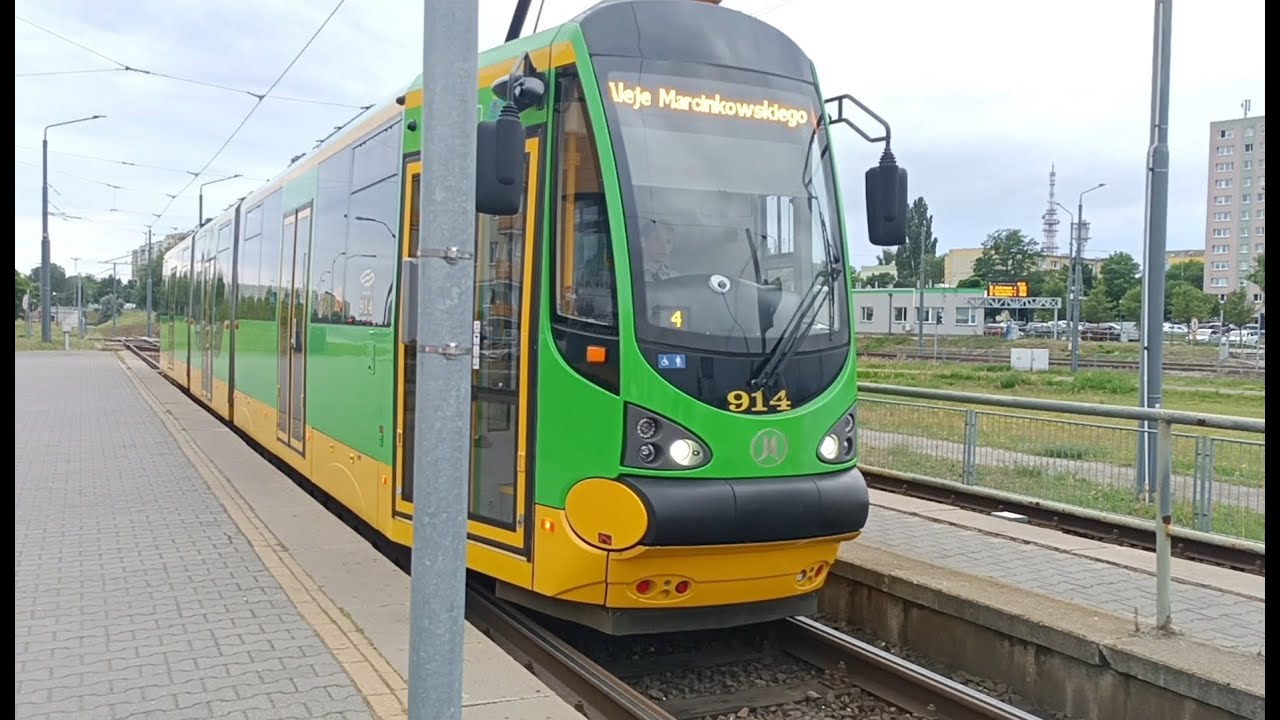 MPK Poznań Linia 16 Moderus Beta MF22AC BD #914 (A. Marcinkowskiego - Os. Sobieskiego) (21.07.23)