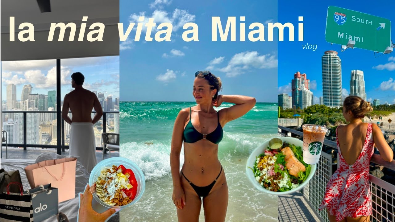 14 giorni a Miami 🌴 beach, healthy fast food, haul americano// VLOG 🩵🌊