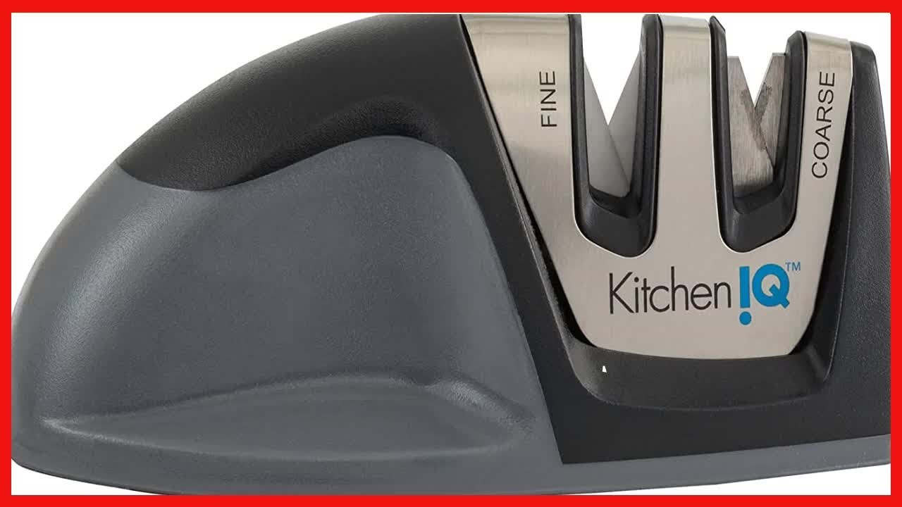 Quality product -  KitchenIQ 50009 Edge Grip 2-Stage Knife Sharpener, Black