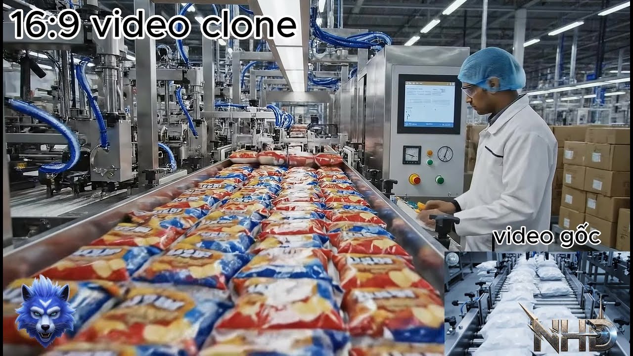 AI Factory Process | Video Clone 16:9 | Tool Auto Veo3