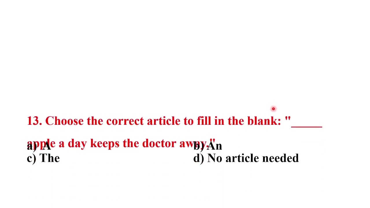 GENERAL ENGLISH /MCQ SESSION ON GRAMMAR