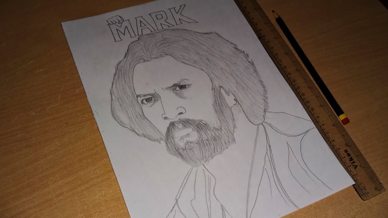 MARK 👊 | Abhinaya Chakravarthy Kiccha Sudeep Drawing 💥 | Kiccha Boss 