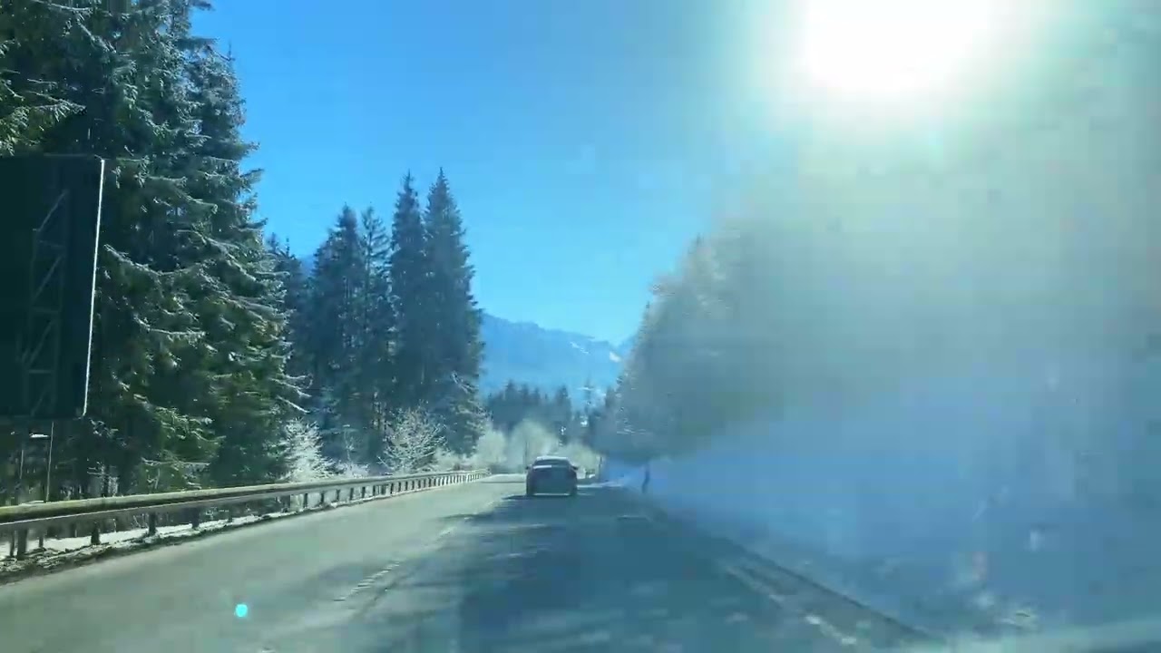 Tranquil Ambient Bavarian Snow Drive 4K - Chillout, Relaxing, Peaceful Music and Visuals