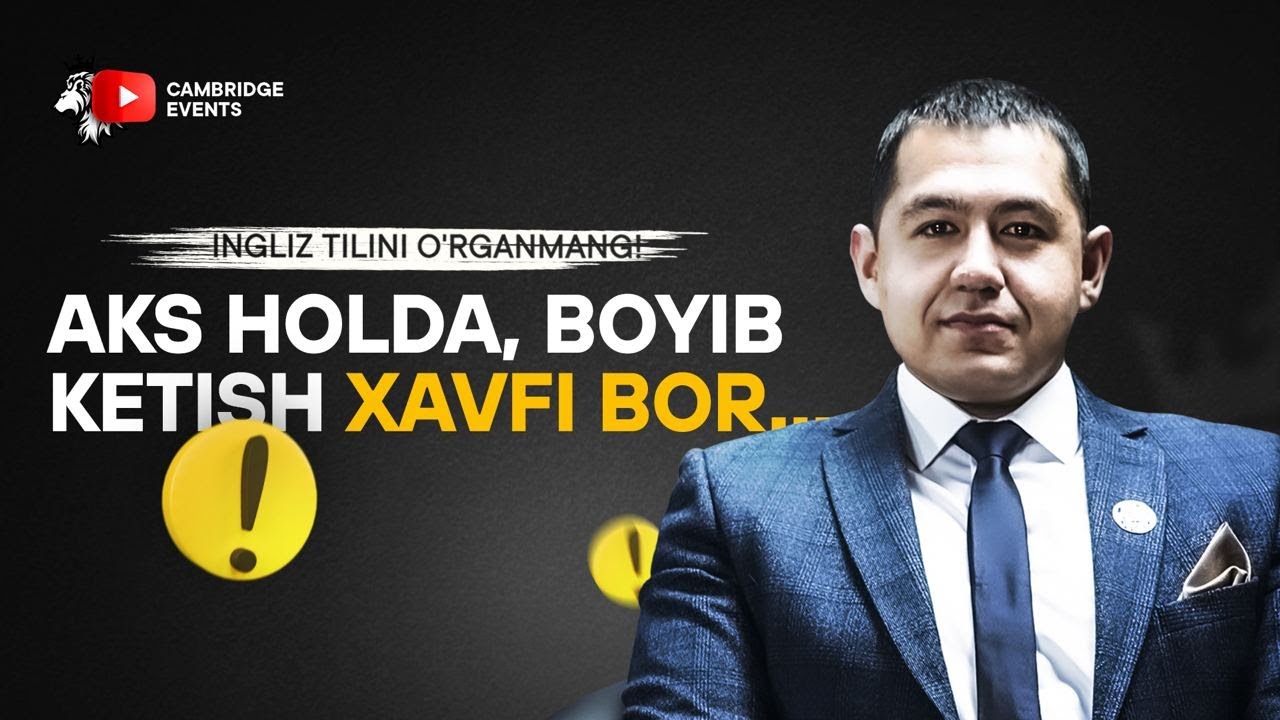 Ingliz tilini o'rganmang, aks holda boyib ketish xavfi bor | Sardor Sodikov