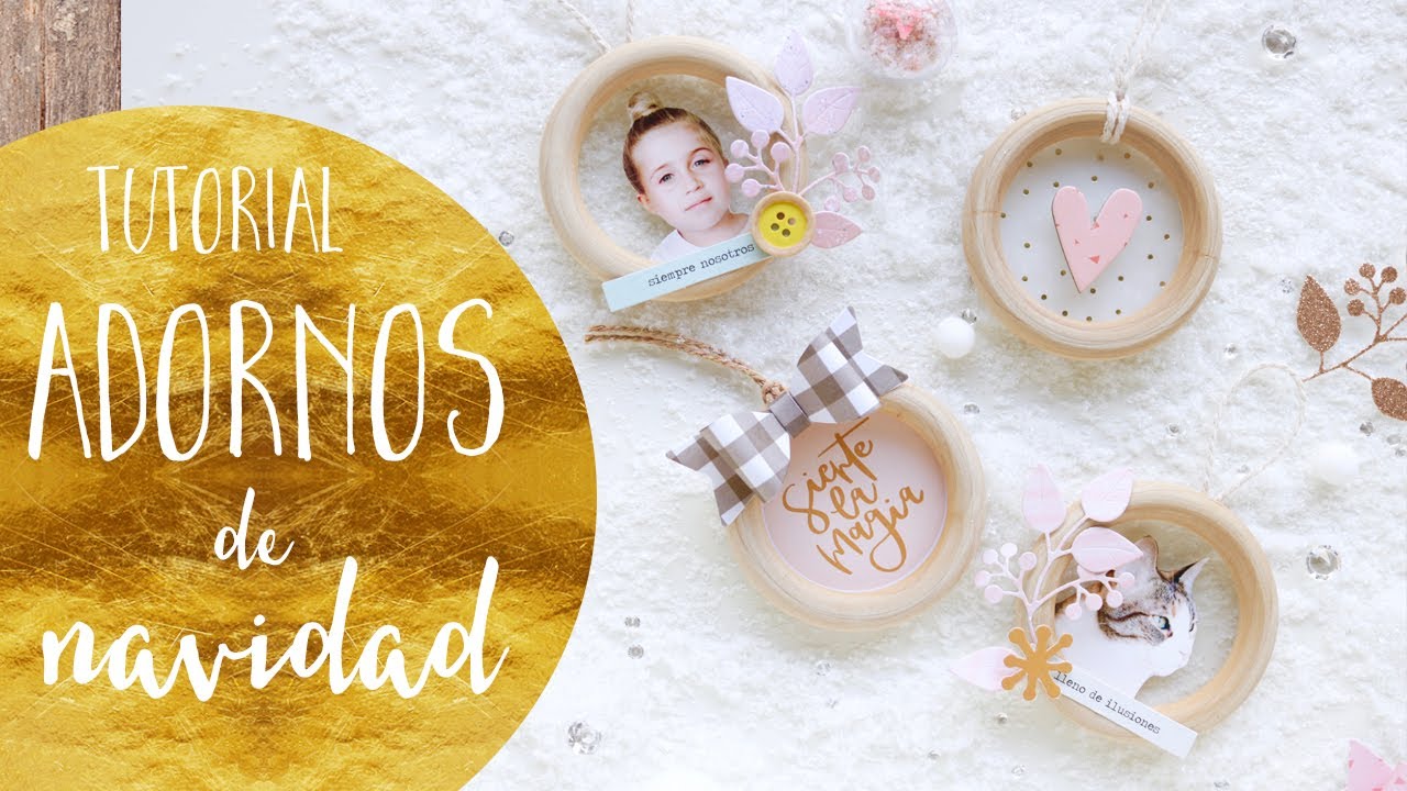 cómo hacer ADORNOS NAVIDEÑOS de scrap FÁCILES y BONITOS ❄️
