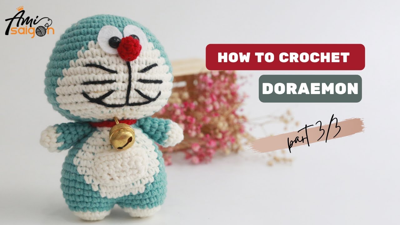 #088 | Crochet Amigurumi Doraemon (3/3) | Characters Amigurumi Crochet Tutorial | @AmiSaigon