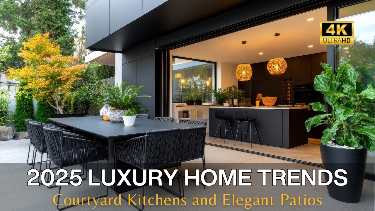 2025 Luxury Home Trends: Sustainable Materials, Courtyard Kitchens, and Backyard Elegance