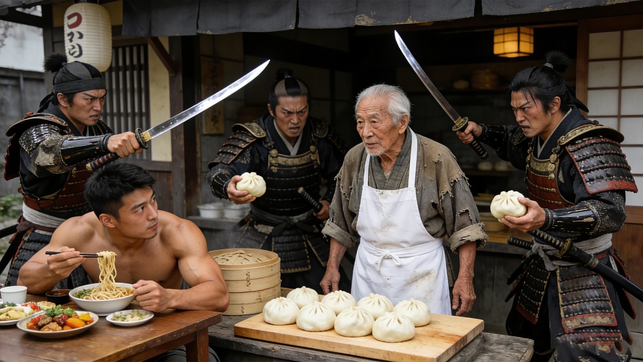 日本武士欺負包子店老板，功夫小子憤怒出手，當場暴揍兩人！#drama #kungfu #中国电视剧