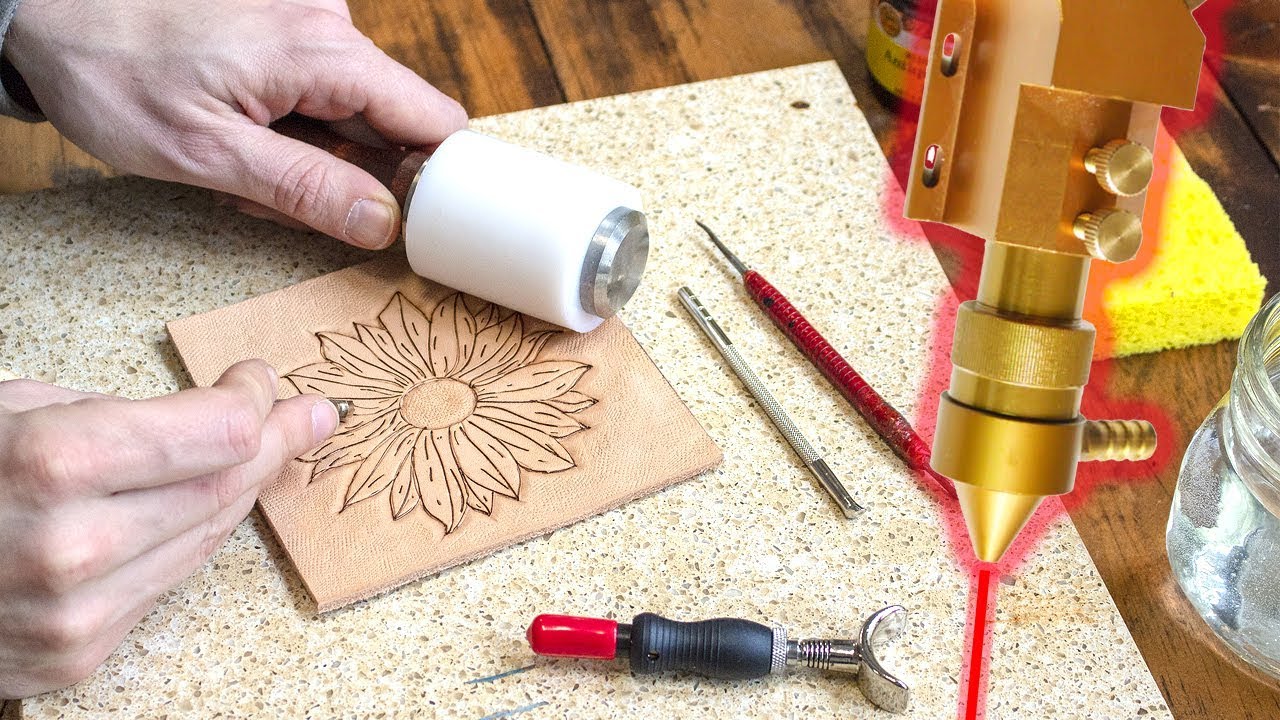 Learning LEATHER TOOLING With Help From LASER ENGRAVER?