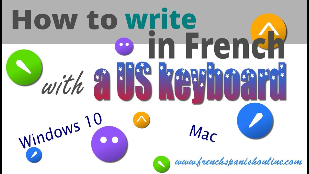 How to write in French with a US keyboard
