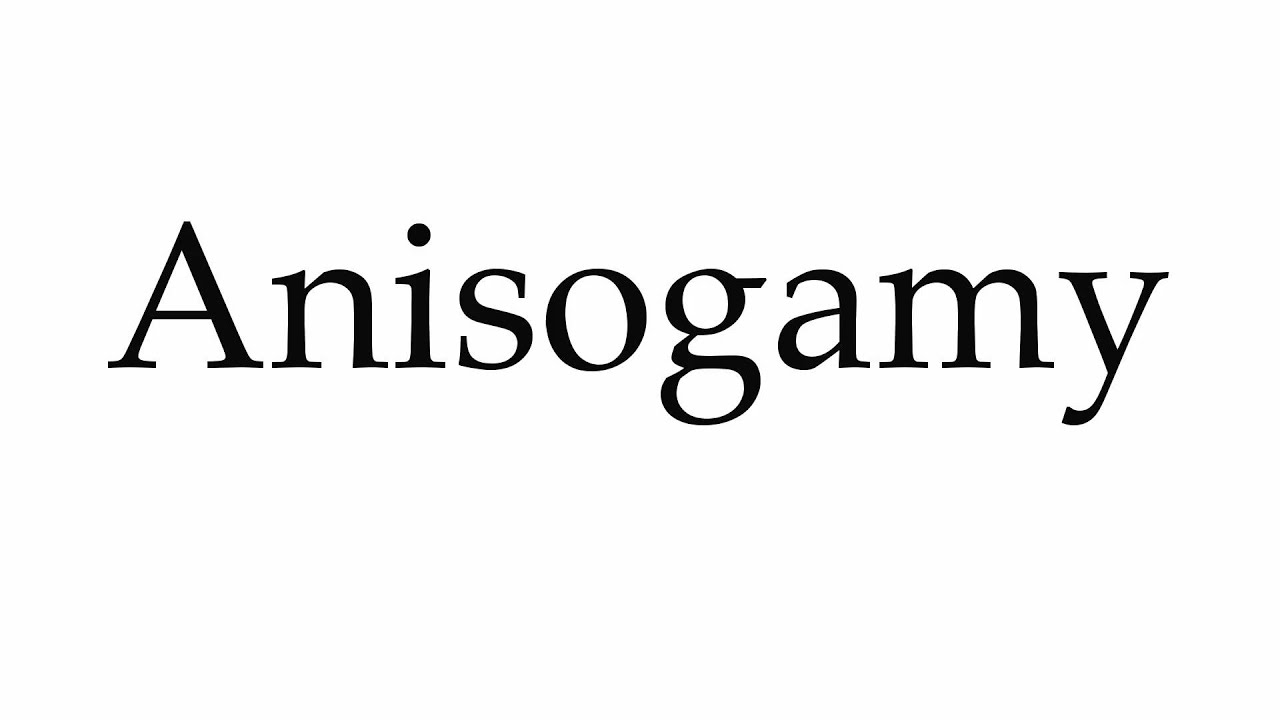 How to Pronounce Anisogamy