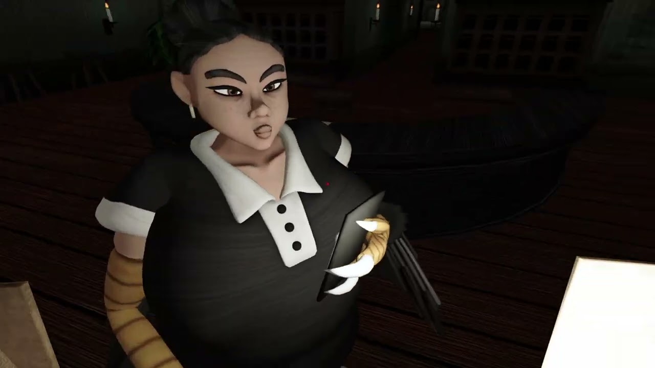 Just a couple of maids moving boxes and avoiding spirits in Midnight Maid Night