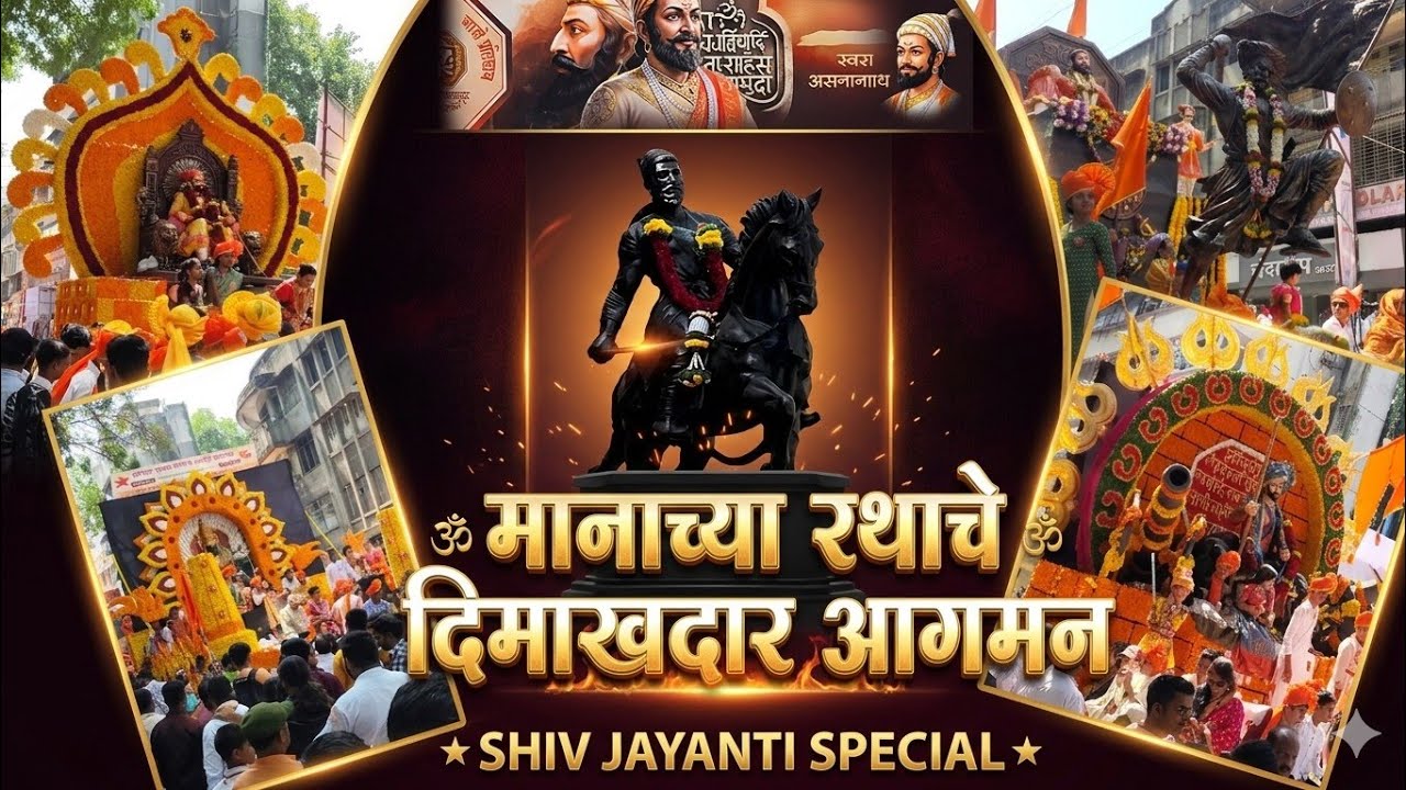 मानाच्या रथांचे एकापाठोपाठ दिमाखदार आगमन | पुणे शिवजयंती २०२५ 🚩