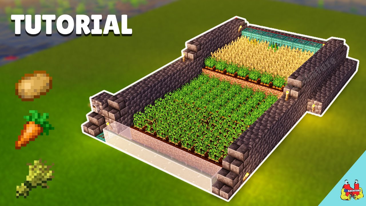 MY FIRST AUTOMATIC FARM in Minecraft..(Wheat, Carrots, Potato)