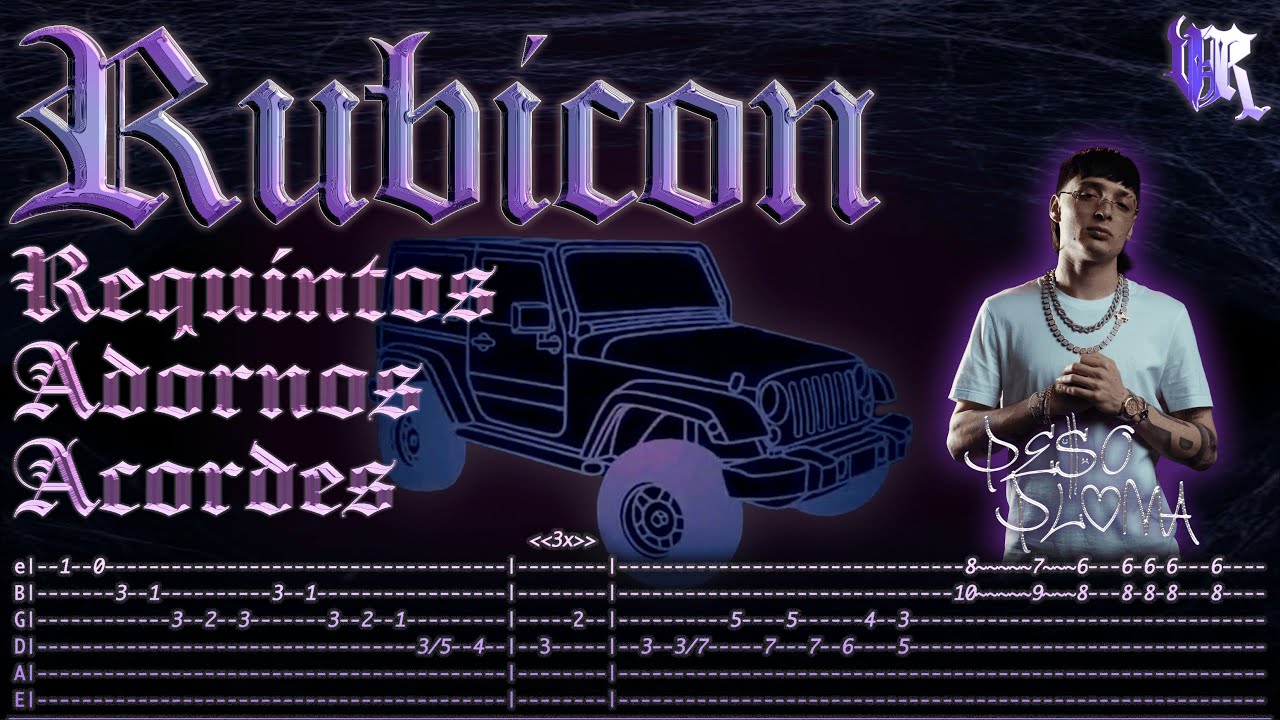 RUBICON - Peso Pluma - TABS - Requintos/Acordes/Adornos -Tutorial