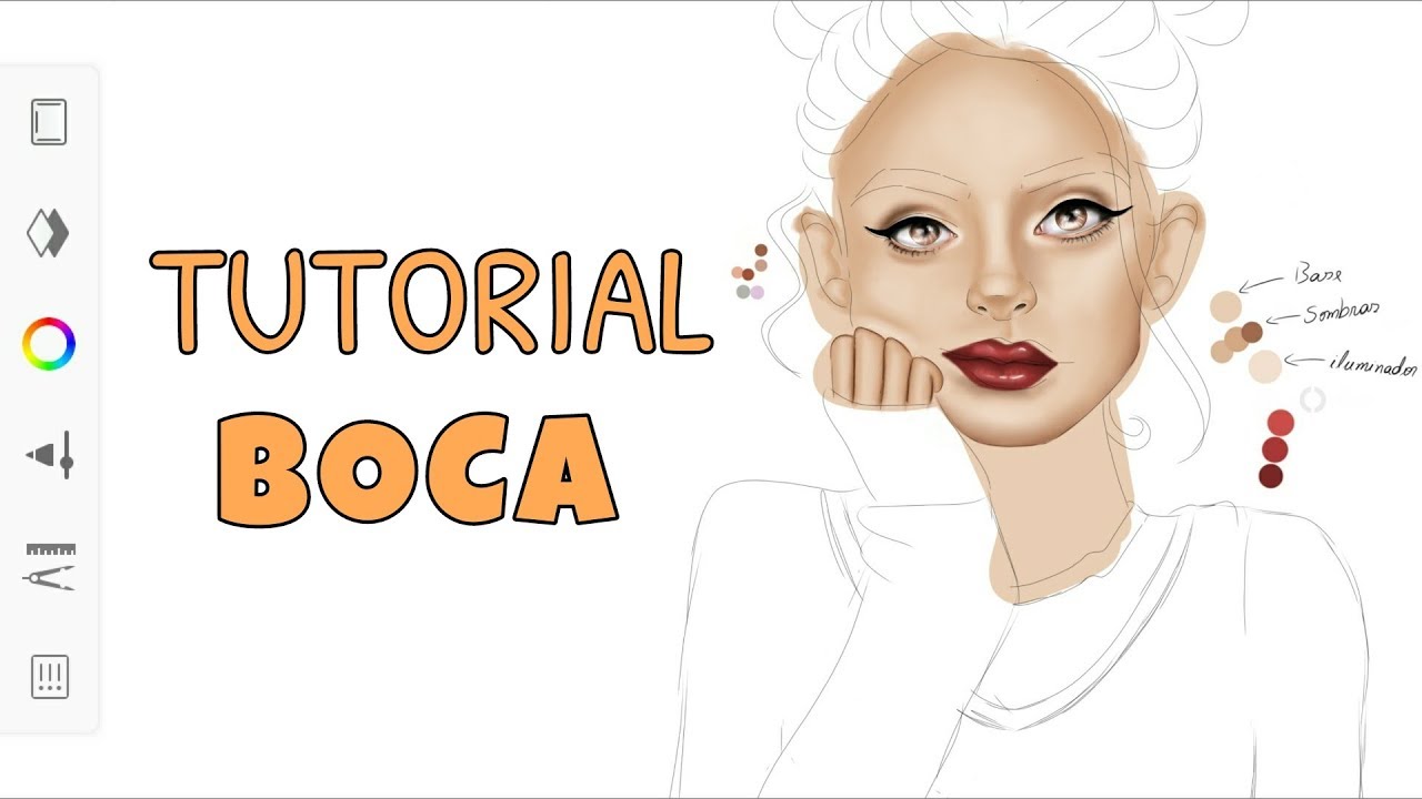 DESENHO DIGITAL - COMO FAZER A BOCA - APP Autodesk Sketchbook | mateandro