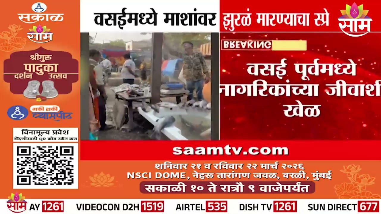 धक्कादायक! माशांवर धोकादायक स्प्रे फवारणी! | Vasai East | fish vendor news