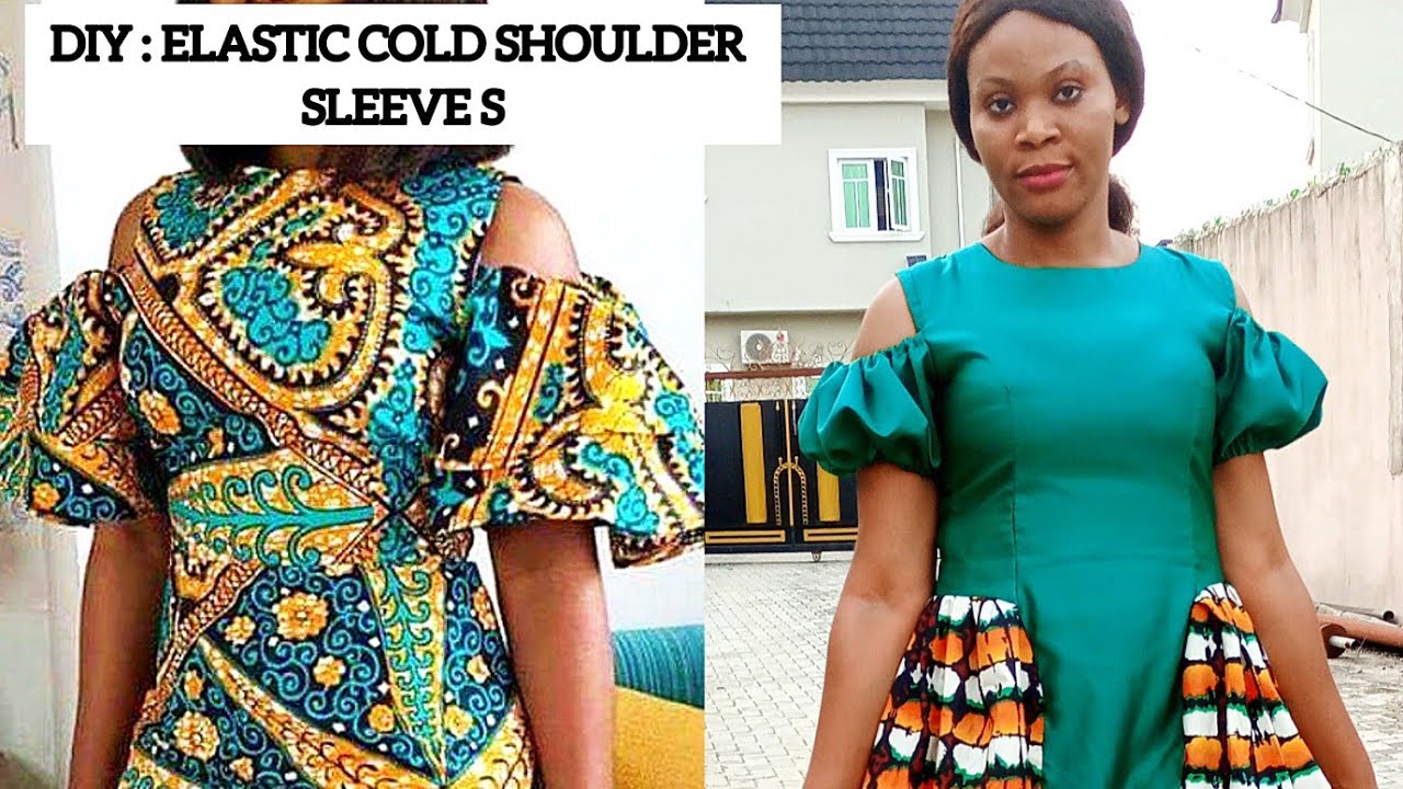 How to Cut and Sew a Cold Shoulder Sleeve with Elastic band.