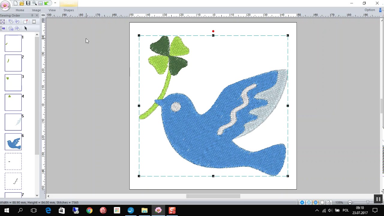 14. Podstawy korzystania z programu hafciarskiego PE Design Plus 2 - import wektorów