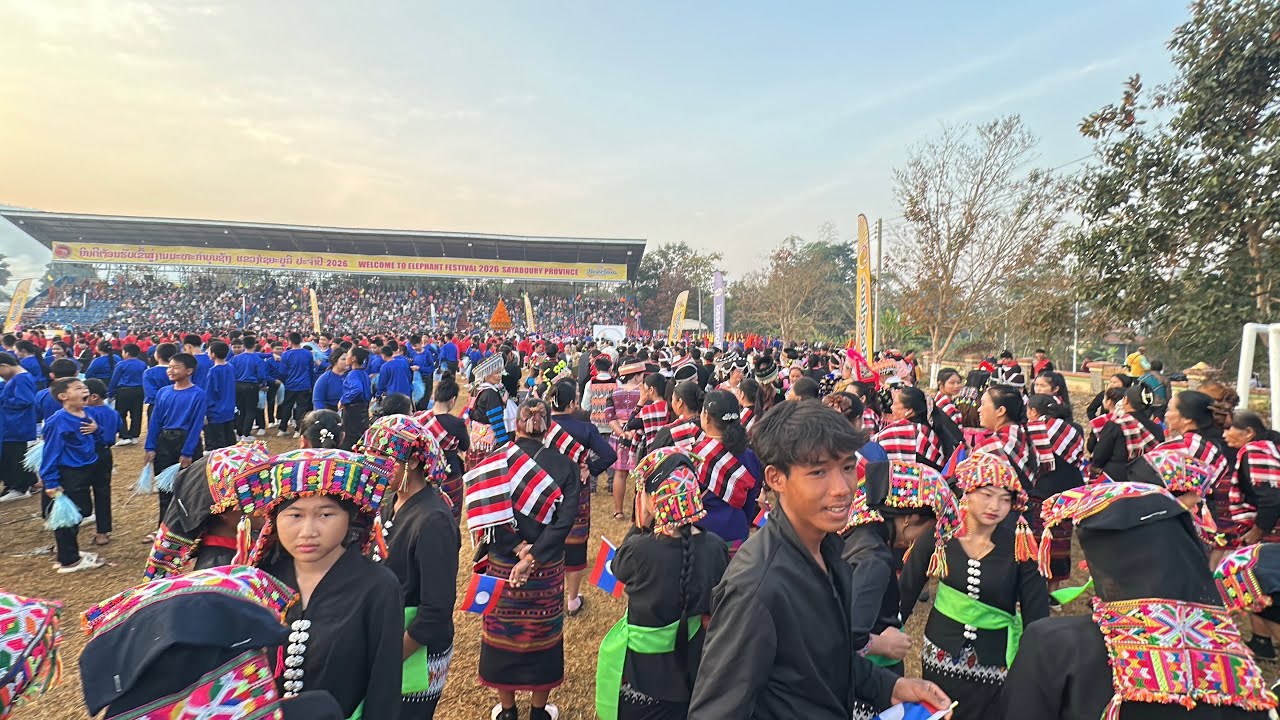 ບັນຍາກາດພ້ອມເປີດງານບຸນຊ້າງໄຊຍະບູລີ2026/บรรยากาศพร้อมเปีดงานบุญช้าง2569/Ready open Elephant Festival 