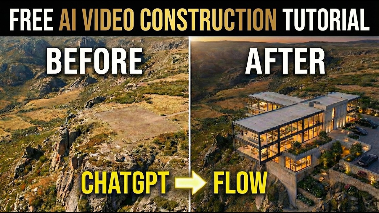 How to make cinematic AI construction Videos For Free - $0 tools used