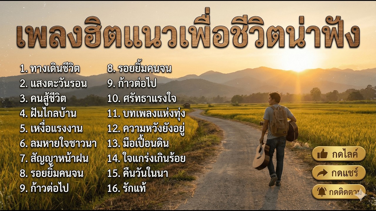 รวมเพลงเพื่อชีวิตฟังเพลินๆ ชิวๆในวงเหล้า
