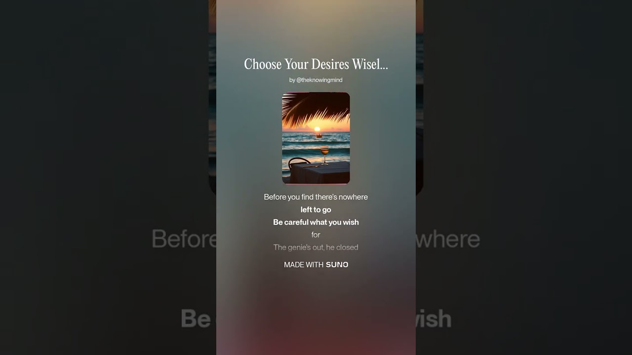 Choose Your Desires Wisely