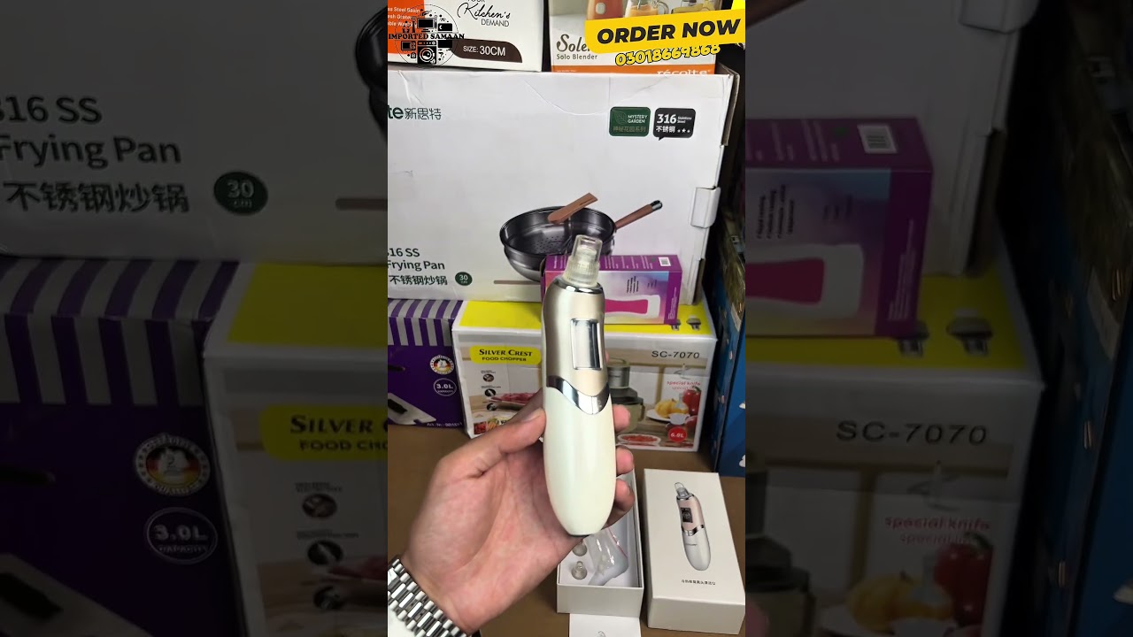 3 Speed Rechargeable Blackhead Cleanser -4 Different Suction & Power Level & Cooling Effect 