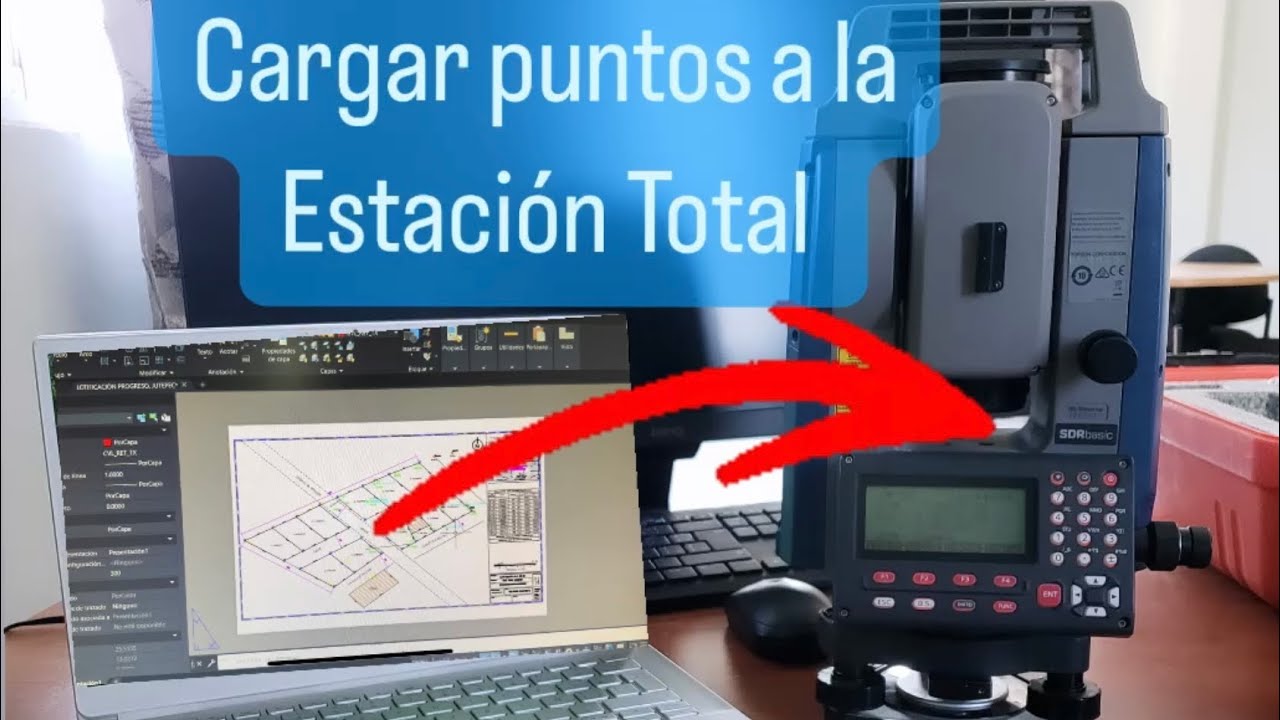 Como cargar puntos a la Estación Total / como exportar puntos a la Estación Total