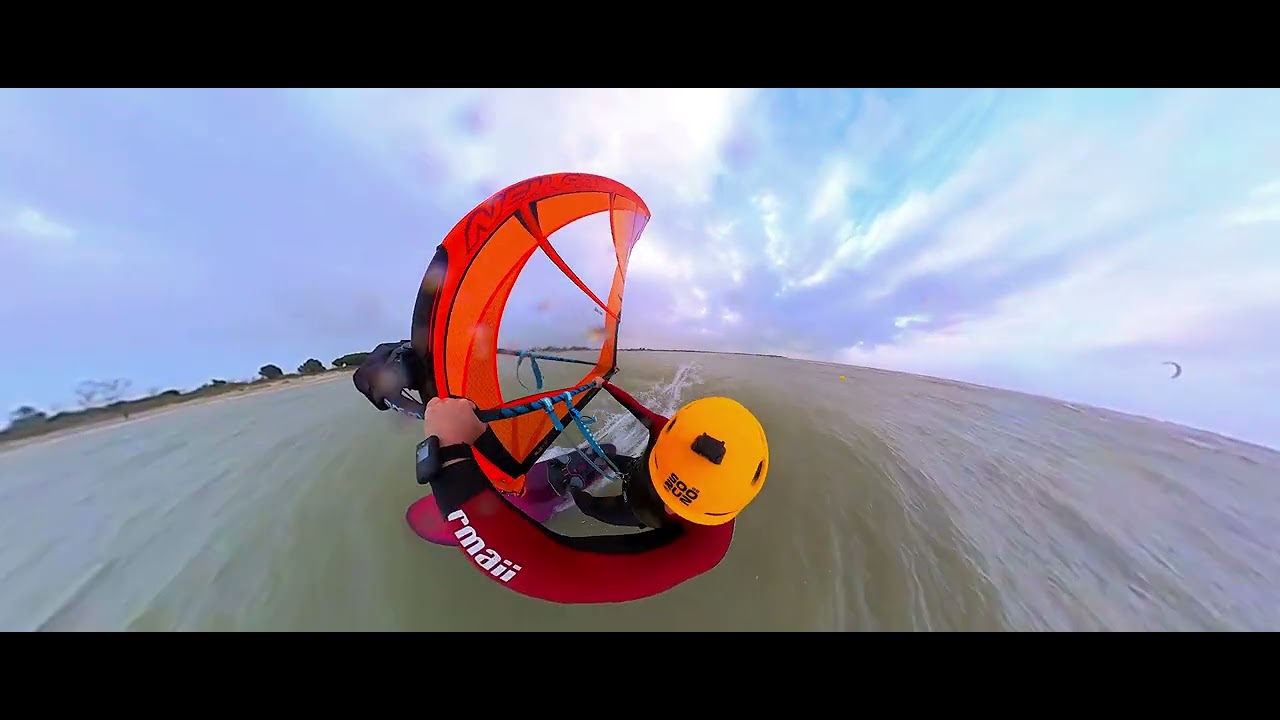 16/02/26 Session windsurf à Aytré, vent de Ouest Nord Ouest 16/28 knts