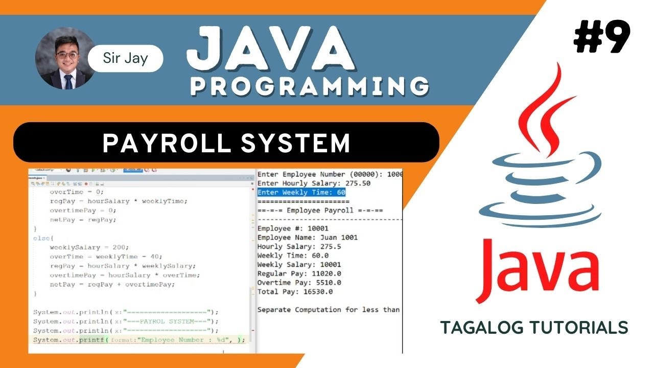 Java Tutorials Tagalog #9 : Payroll System | Sir Jay
